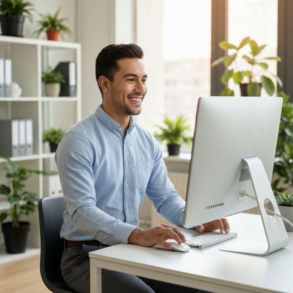 Professional using Authium for secure authentication